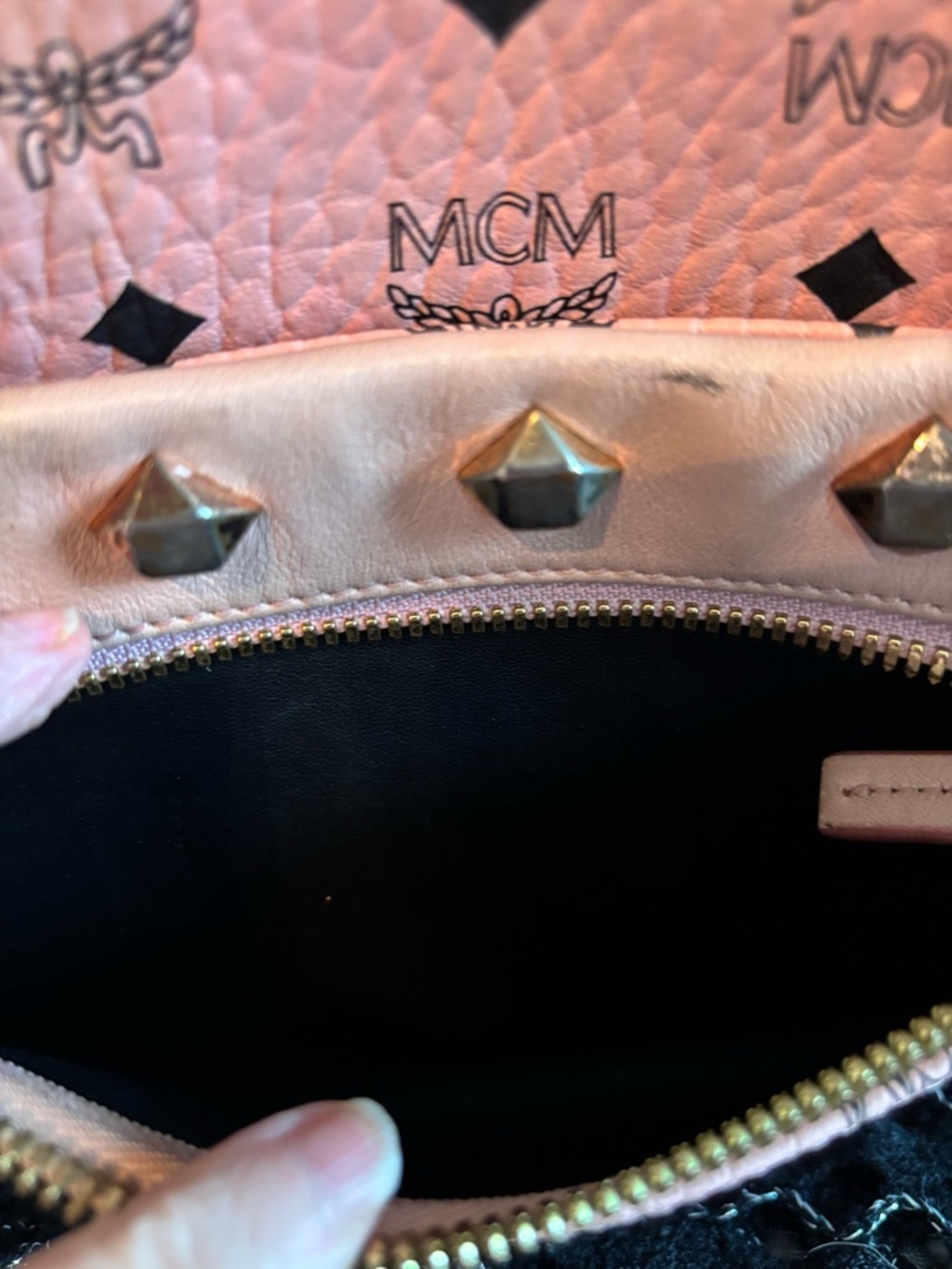 Authentic MCM Dual Stark Backpack in Soft Pink Visetos - Picture 8 of 15